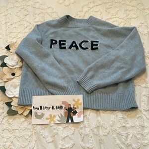 Old Navy PEACE sweater. Size L